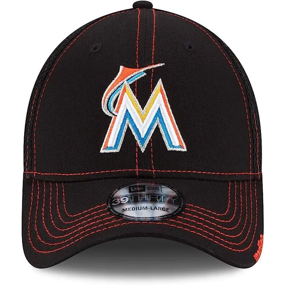 New Era Florida Miami Marlins Neo MLB Black/Orange 39Thirty Hat Medium-Large